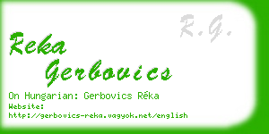 reka gerbovics business card