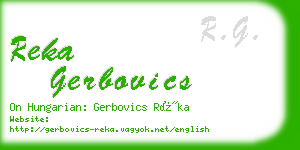 reka gerbovics business card